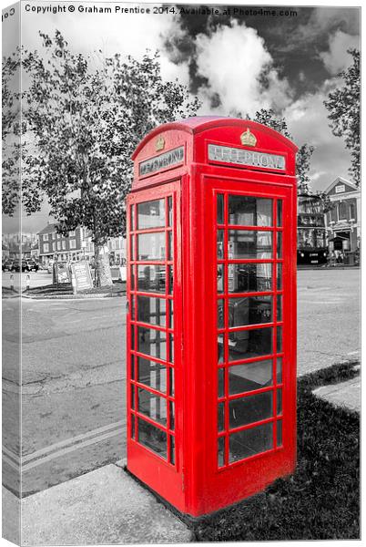 Red Telephone Box Canvas Print by Graham Prentice