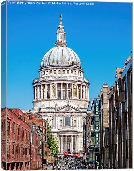 St Pauls Cathedral Canvas Print by Graham Prentice