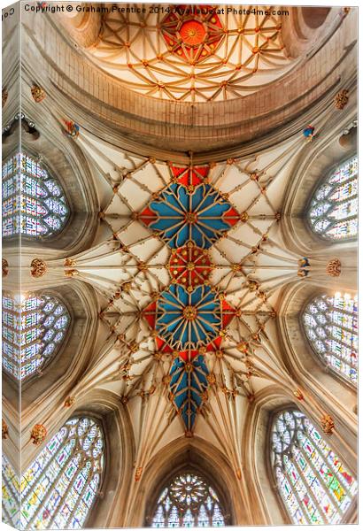 Tewkesbury Abbey Ceiling Canvas Print by Graham Prentice
