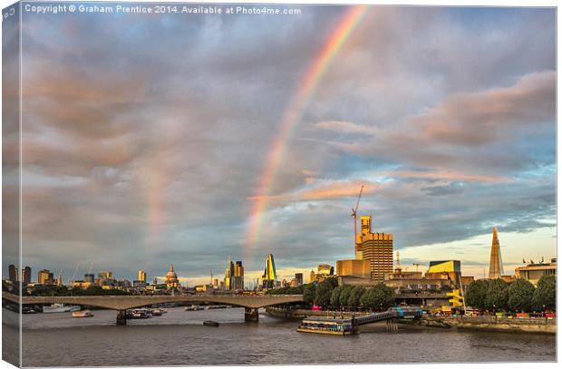  Rainbow Over London Canvas Print by Graham Prentice
