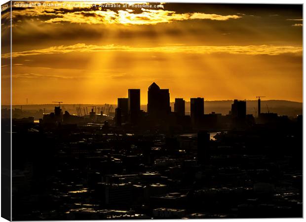  Canary Wharf and Docklands Canvas Print by Graham Prentice