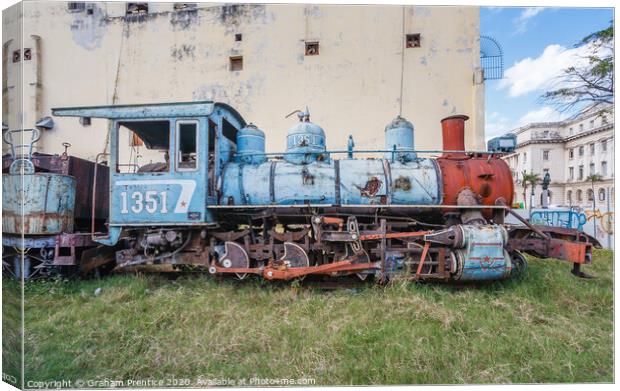 Cuban Railway Locomotive Engine Canvas Print by Graham Prentice