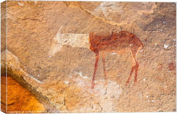 Ancient African Rock Art Canvas Print by Graham Prentice