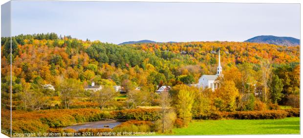 Stowe, New England in the Fall Canvas Print by Graham Prentice