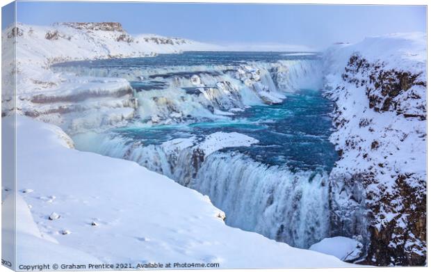 Gullfoss, Iceland Canvas Print by Graham Prentice