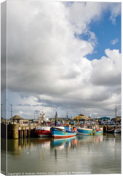 Padstow Harbour Fishing Boats Canvas Print by Graham Prentice