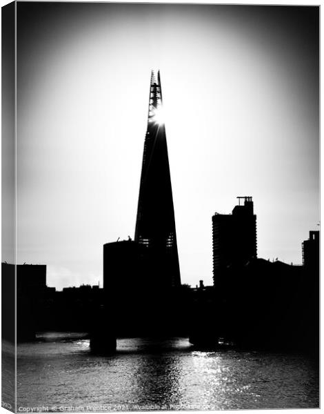 The Shard With The Morning Sun Canvas Print by Graham Prentice
