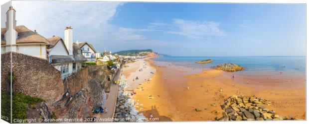 Sidmouth Panorama Canvas Print by Graham Prentice