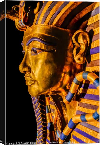 Funerary Mask of Tutankhamun Canvas Print by Graham Prentice