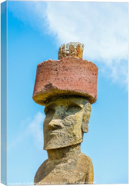 Easter Island Statue Canvas Print by Graham Prentice