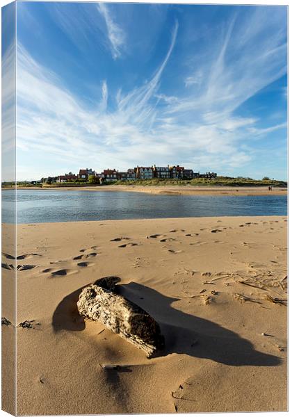 Alnmouth viewed over the Aln Canvas Print by Richard Armstrong