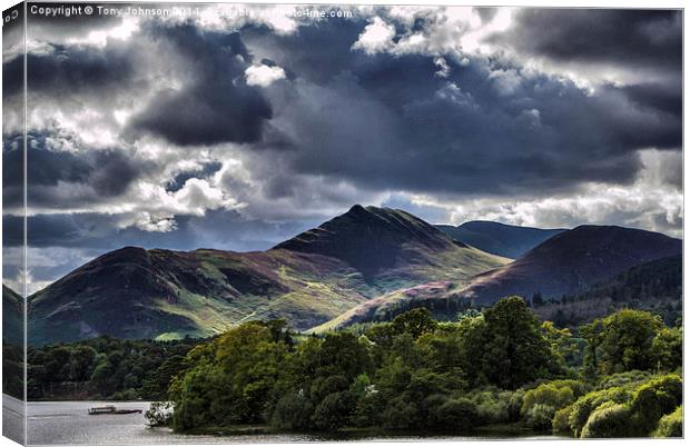  Causey Pike From Derwentwater Canvas Print by Tony Johnson