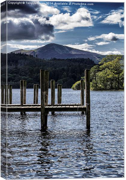 Derwentwater Lake  Canvas Print by Tony Johnson