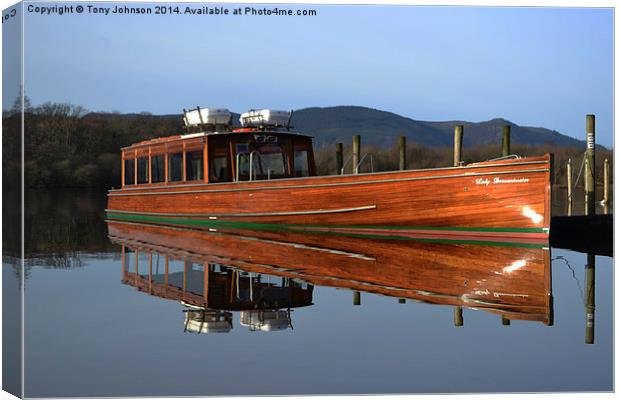  Lady Derwentwater Reflections Canvas Print by Tony Johnson