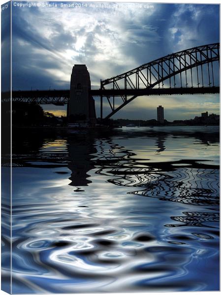 Sydney Harbour Bridge reflection Canvas Print by Sheila Smart