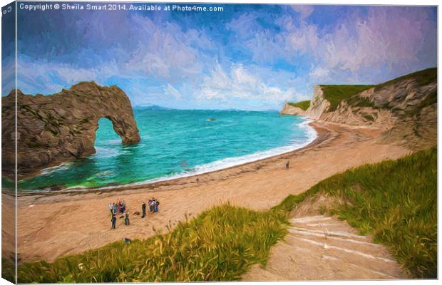  Durdle Door Canvas Print by Sheila Smart