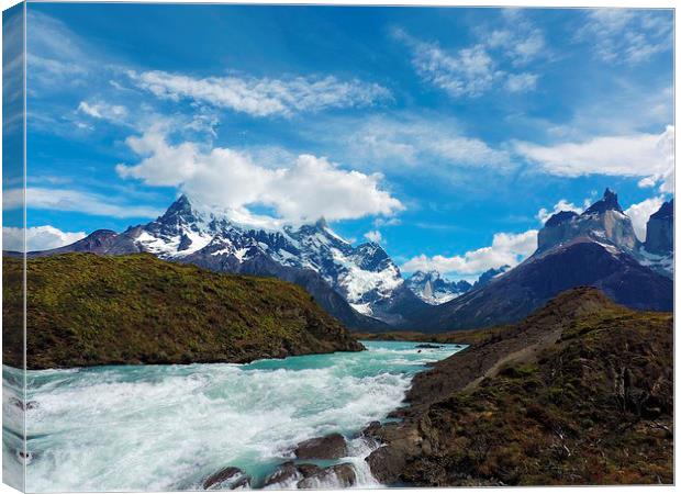 Mountains in Torres del Paine Canvas Print by Miranda Wallace
