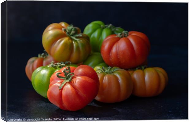 Tomatoes or Tomatoes? Canvas Print by LensLight Traveler