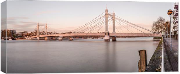  The Albert Bridge Panorama Canvas Print by LensLight Traveler