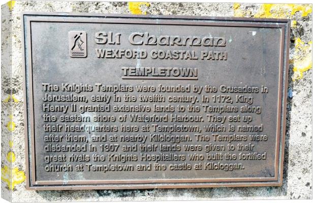 Templetown Sign Canvas Print by Lisa PB