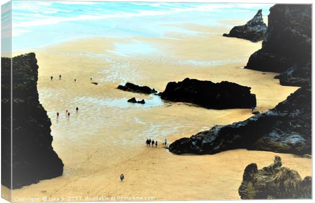 Rocky Beach Canvas Print by Lisa PB