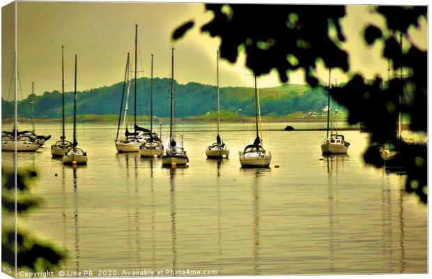 Boat Reflections Canvas Print by Lisa PB