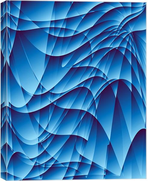 Abstract Ocean Waves Canvas Print by Lidiya Drabchuk