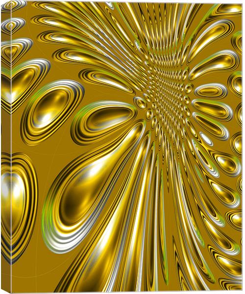 Abstract 3d Metallic Shapes Canvas Print by Lidiya Drabchuk