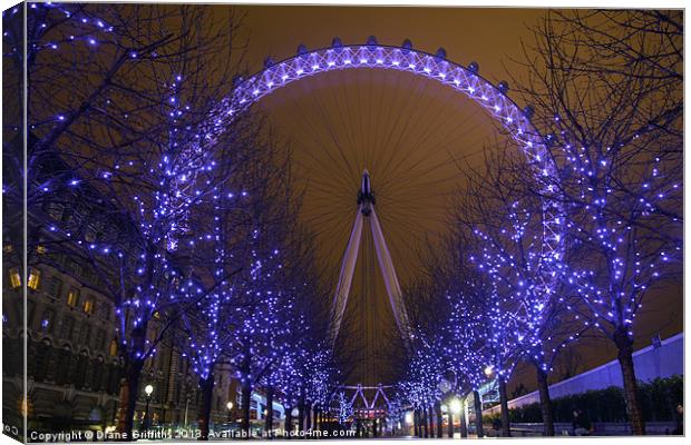 The London Eye Canvas Print by Diane Griffiths