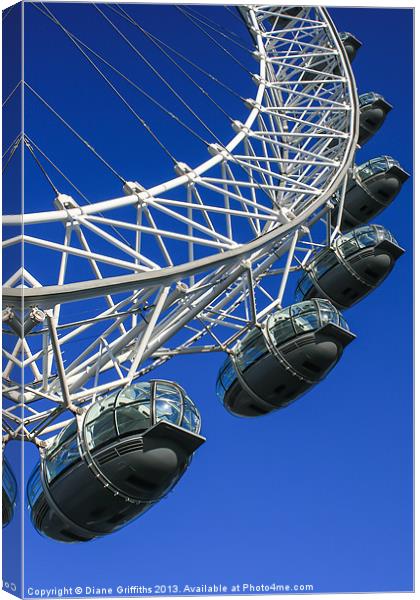 The London Eye Canvas Print by Diane Griffiths