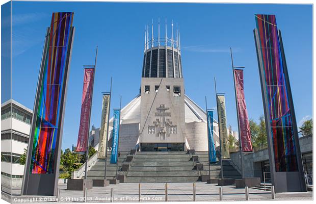 Liverpool Metropolitan Cathedral Canvas Print by Diane Griffiths