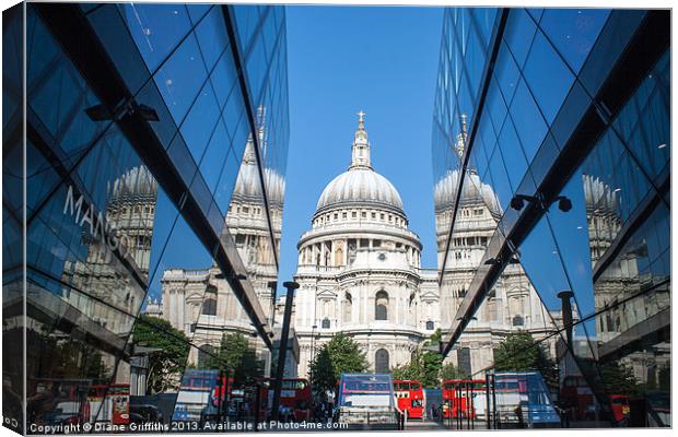 St Pauls Cathedral Canvas Print by Diane Griffiths