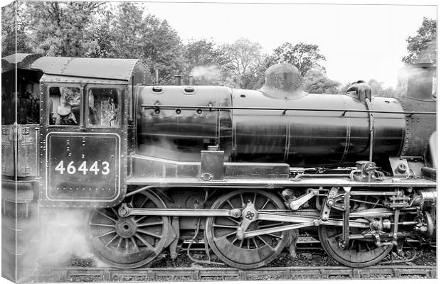 Steam Train at Bridgnorth Canvas Print by Diane Griffiths