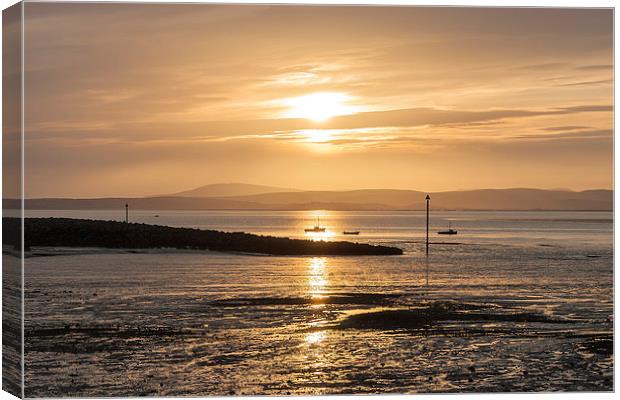 Morecambe sunset Canvas Print by Diane Griffiths