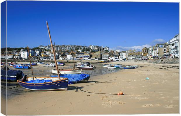 St Ives Harbour Canvas Print by Diane Griffiths