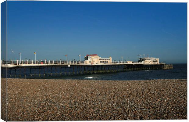 Worthing Pier Canvas Print by Diane Griffiths