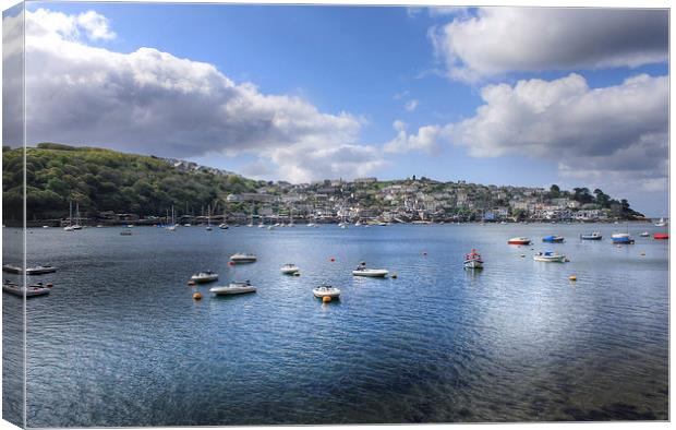 View to Polruan from Fowey Canvas Print by Diane Griffiths