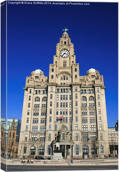  The Liver Building Canvas Print by Diane Griffiths