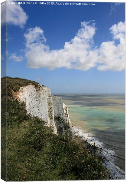  The White Cliffs of Dover Canvas Print by Diane Griffiths