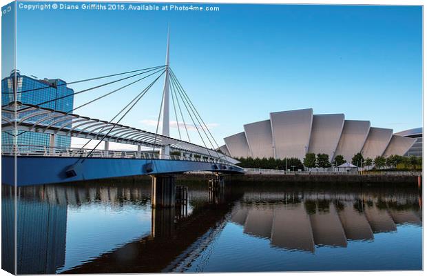  Bells Bridge and the Armadillo Canvas Print by Diane Griffiths