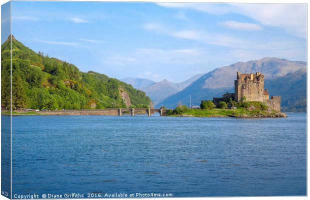 Eilean Donan Castle Canvas Print by Diane Griffiths