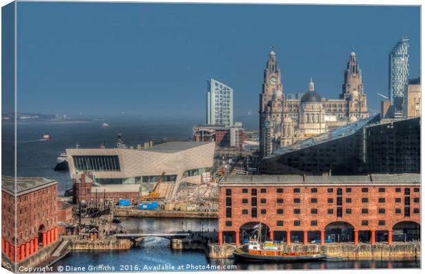 View over Liverpool Canvas Print by Diane Griffiths