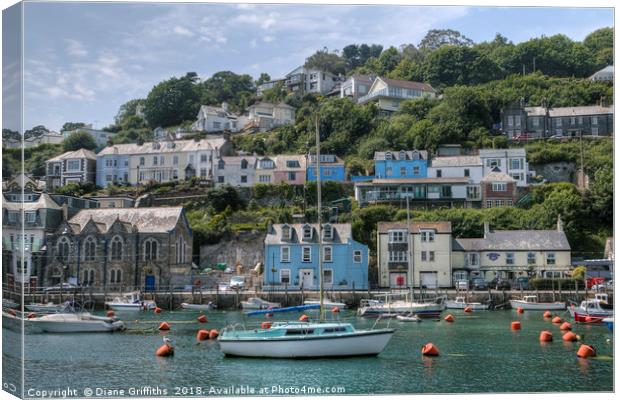 Looe Cornwall Canvas Print by Diane Griffiths