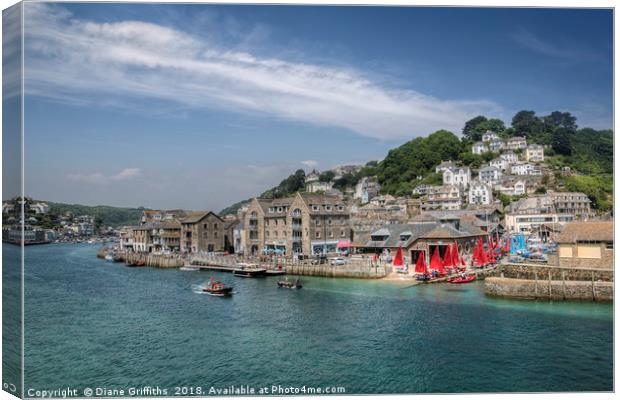 East Looe, Cornwall Canvas Print by Diane Griffiths