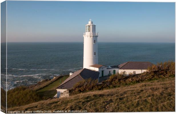 Trevose Head Lighthouse Canvas Print by Diane Griffiths