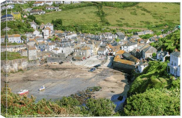 Port Issac Cornwall Canvas Print by Diane Griffiths