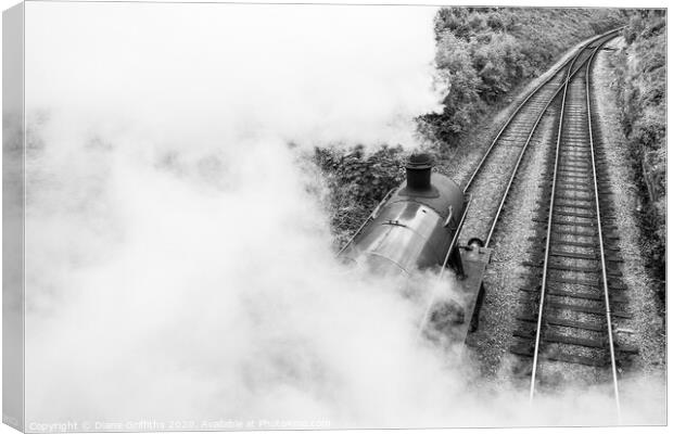 Steam Train at Llangollen Canvas Print by Diane Griffiths