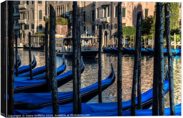 Venice Gondolas Canvas Print by Diane Griffiths