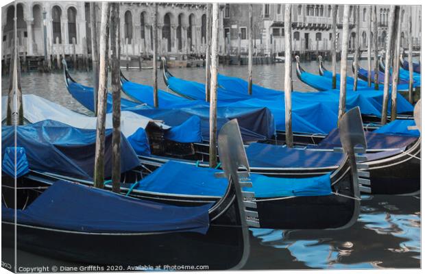 Venice Gondolas Canvas Print by Diane Griffiths