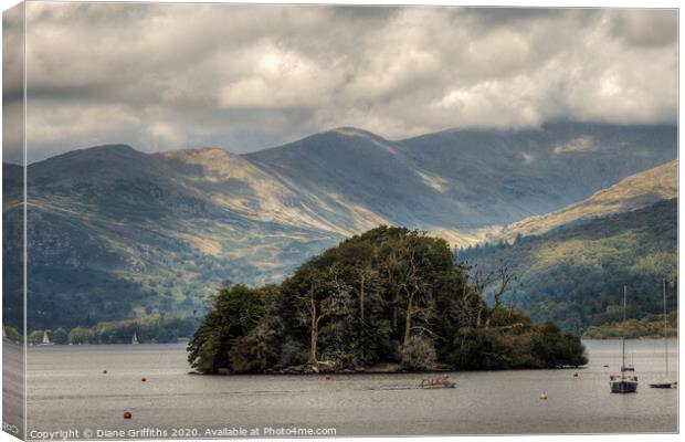 Windermere The Lake District Canvas Print by Diane Griffiths